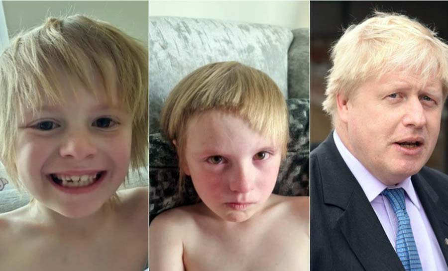 Menino corta cabelo sozinho ao ser chamado de “filho de Boris Johnson”