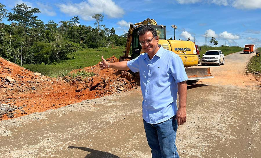 Recuperação da BR-364 começa a todo vapor e deputado Gonzaga comemora primeiros resultados