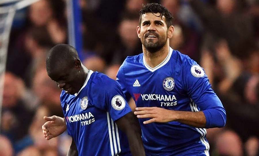 Diego Costa brinca com timidez de Kanté: ‘Tentava abraçá-lo pelado’