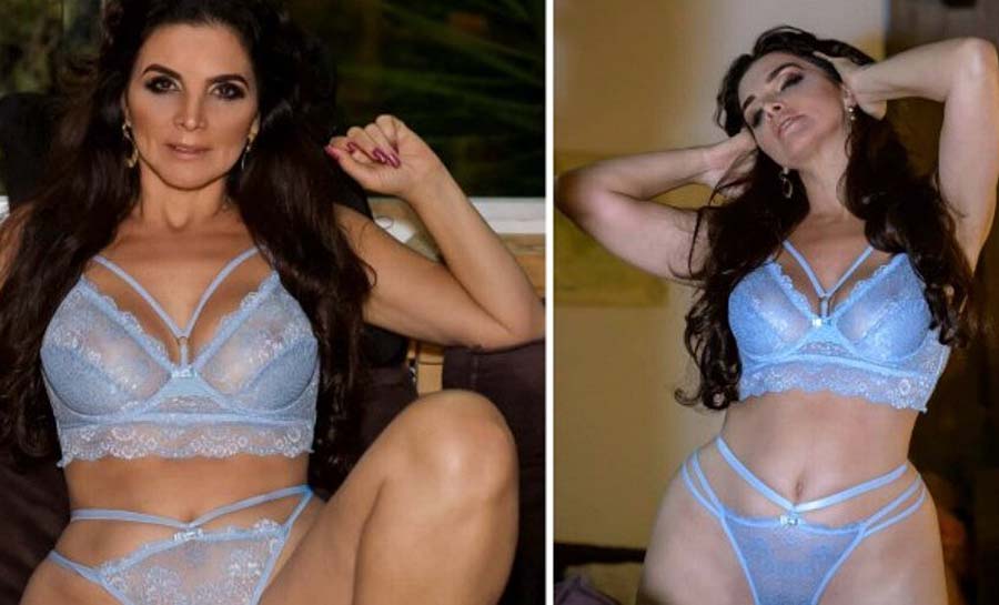 Luiza Ambiel faz ensaio de lingerie aos 50 anos: ‘Autoestima em cima’