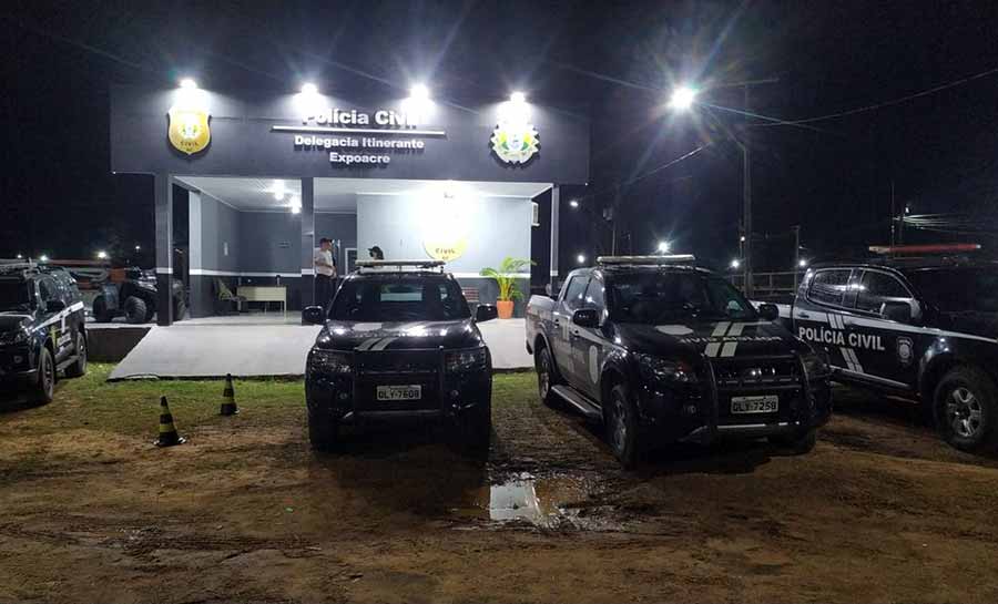 Delegacia Itinerante na Expoacre registrou 13 ocorrências em cinco noites de feira em Rio Branco