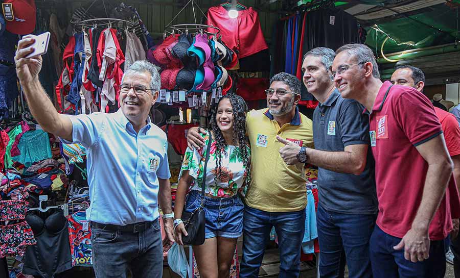 Precisamos fazer a economia voltar a funcionar” dizem Jorge e Marcus durante conversa com comerciantes do Calçadão de Rio Branco