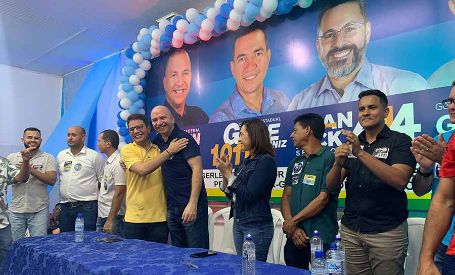 Gladson comparece ao lançamento da candidatura de Gerlen Diniz a deputado federal e afirma: “Um homem sério e que trabalha muito pelo Acre”