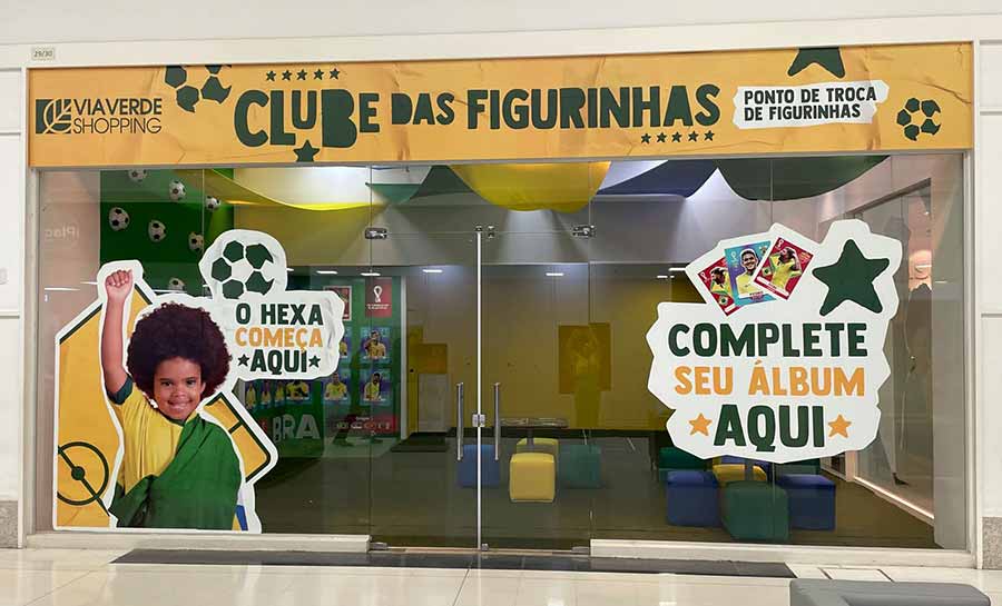 Via Verde Shopping disponibiliza espaço para trocas de figurinhas da Copa