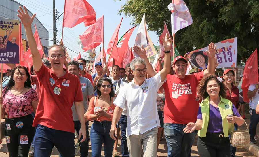 No Alto Acre nesta segunda-feira, Jorge Viana segue confiante no segundo-turno e destaca a possibilidade de vitória do presidente Lula no primeiro turno