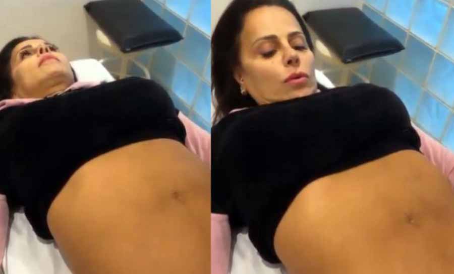 Viviane Araújo mostra barriga após o parto e ganha elogio de médica