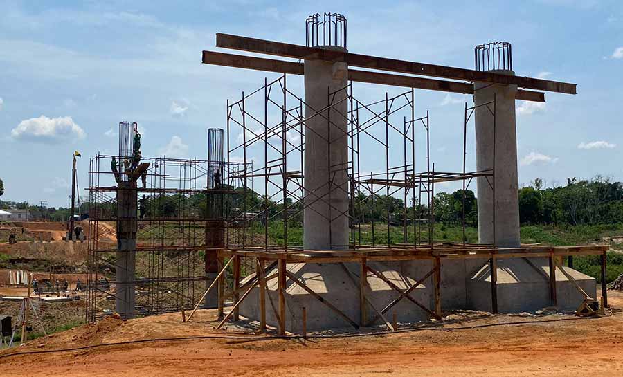 Estado trabalha na construção da ponte do Segundo Distrito de Sena Madureira