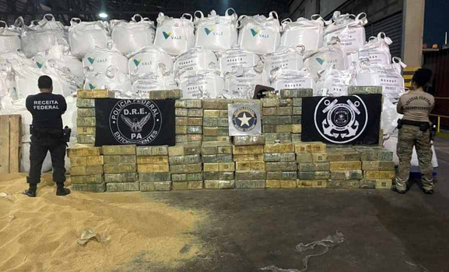 PF e RF apreendem 2,7 toneladas de cocaína em porto de cargas no Pará