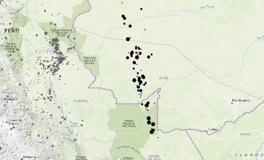 Terremoto de magnitude 4,3 é registrado no município de Tarauacá, interior do Acre