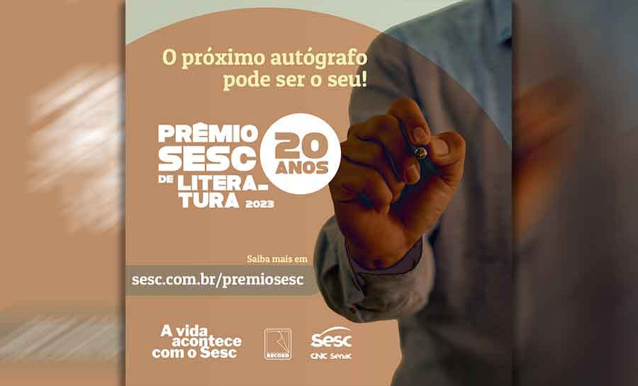 Prêmio Sesc de Literatura abre inscrições para 20ª edição