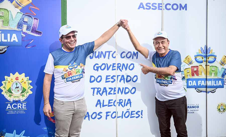 Governador Gladson Cameli e prefeito de Rio Branco visitam instalações do Carnaval da Família