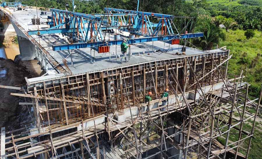 Controladoria do Estado realiza visita técnica às obras da Ponte do Anel Viário