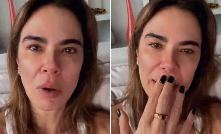 Luciana Gimenez chora ao afirmar que não sente melhora nas pernas