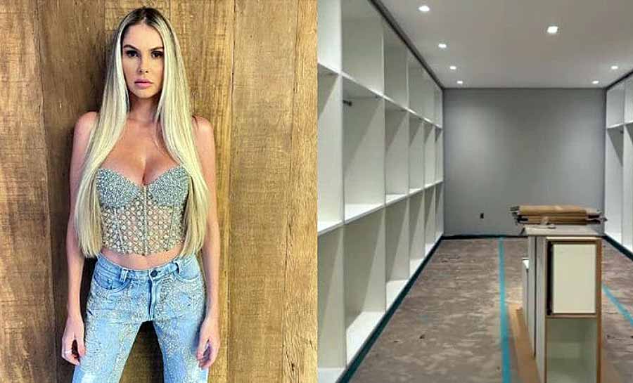 Bárbara Evans mostra detalhes das obras de nova mansão em SP