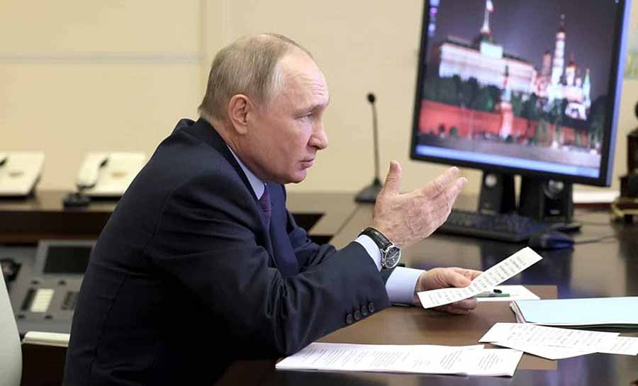 Putin diz que Ocidente é responsável pela Guerra da Ucrânia