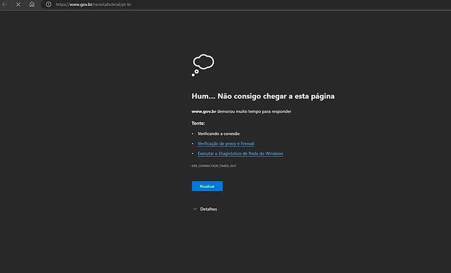 Site da Receita fica instável após grande volume de consultas
