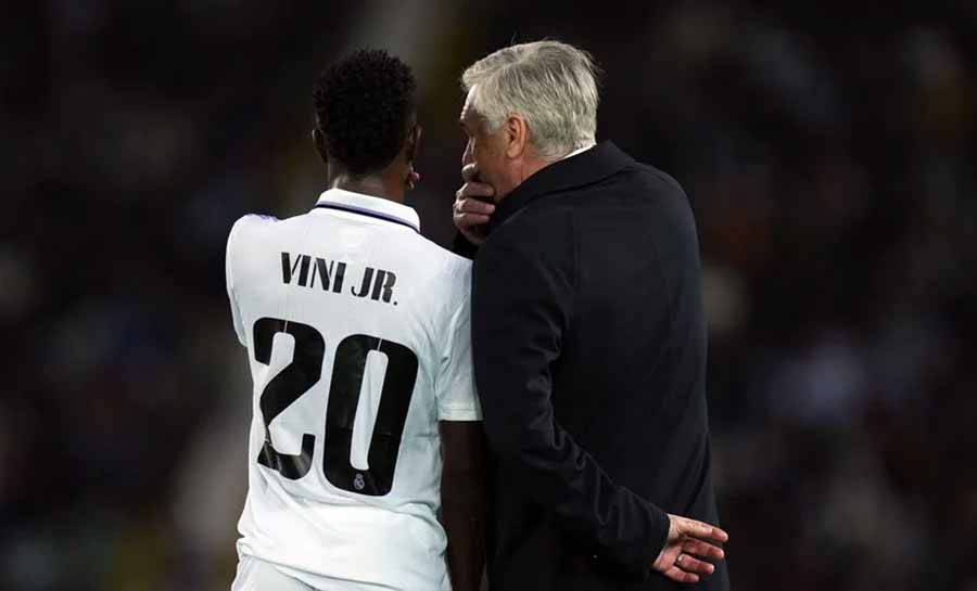 Ancelotti é processado após defender Vini Jr em caso de racismo