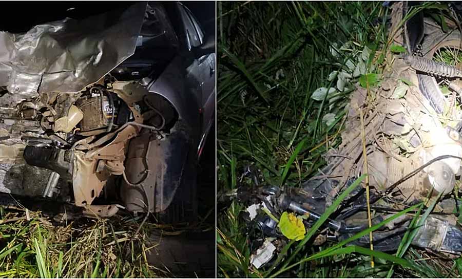 Motociclista de 18 anos morre após invadir contramão e bater de frente com carro em estrada no AC