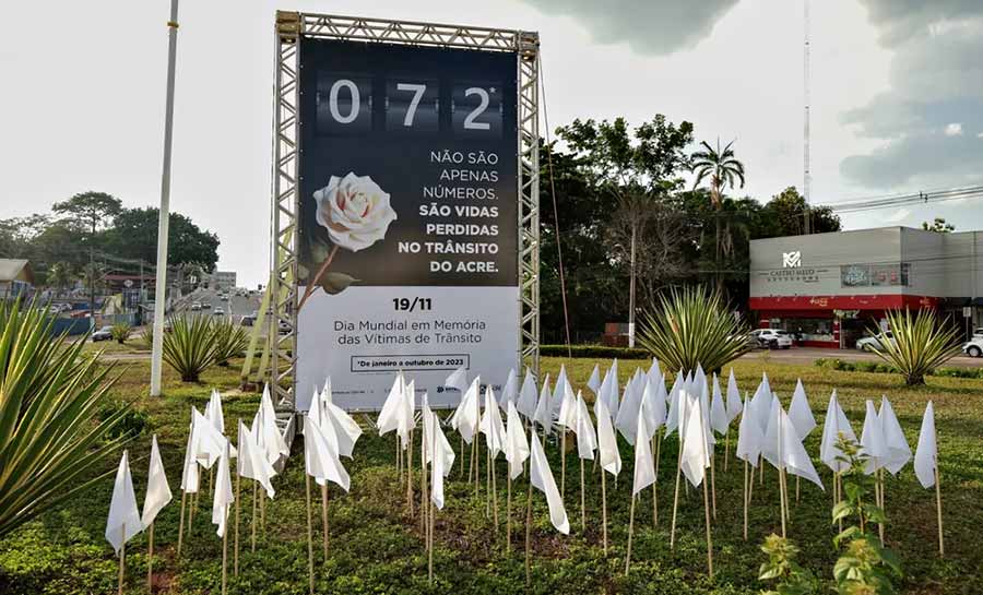 Com mais de 70 mortes, dia mundial em memória às vítimas do trânsito é lembrado no Acre