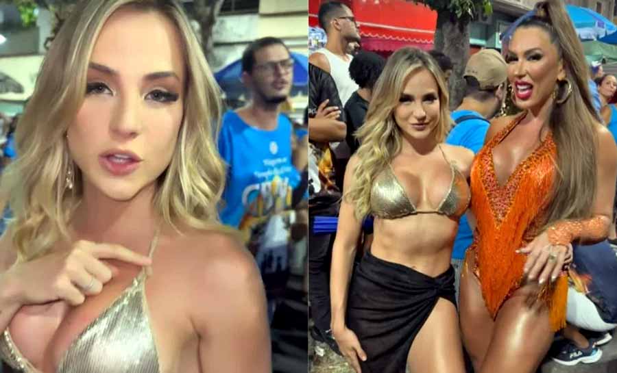 Gabi Martins passa perrengue com biquíni arrebentado em pré-Carnaval