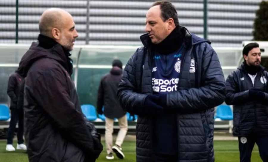 Guardiola rasga elogios a Rogério Ceni, técnico do Bahia: ‘Uma lenda’