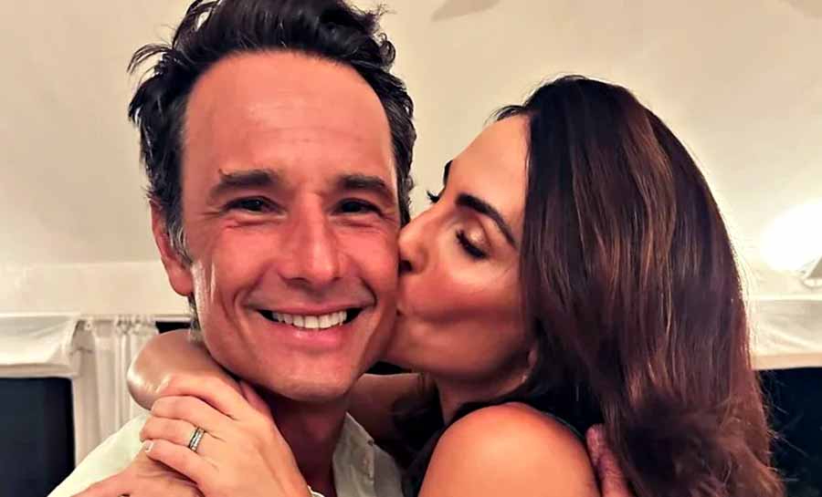 Rodrigo Santoro celebra aniversário da esposa e web reage: ‘Que sorte’