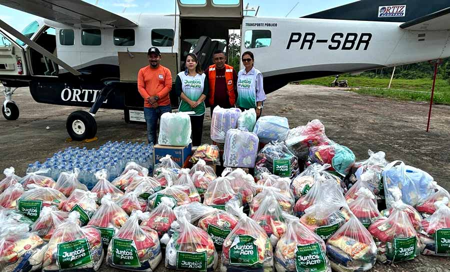 Segunda remessa de ajuda humanitária do governo chega a Porto Walter