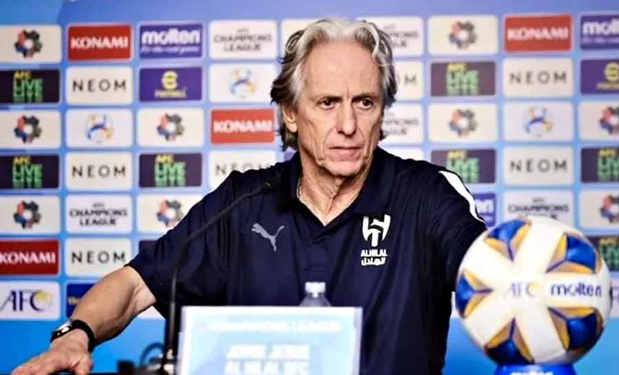 ‘Lembra muito o Flamengo’, diz Jorge Jesus ao comparar Al-Hilal ao Rubro-Negro