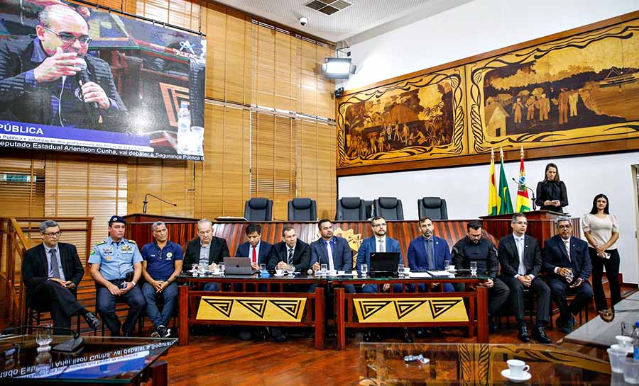 Audiência na Aleac debate Segurança Pública e Valorização dos Agentes