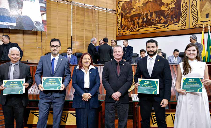 Sessão solene na Aleac celebra dia do Procurador e aniversário da Procuradoria Geral do Estado