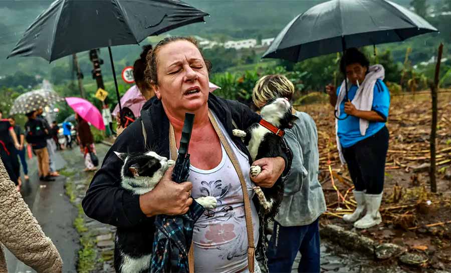 Número de desalojados dobra em 24 horas no Rio Grande do Sul