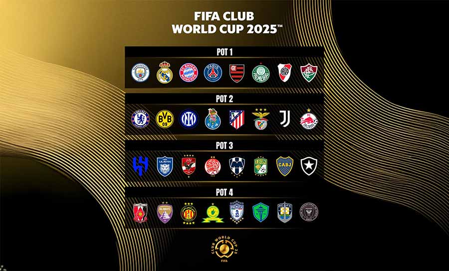 Definidos os grupos do Super Mundial de Clubes da Fifa de 2025