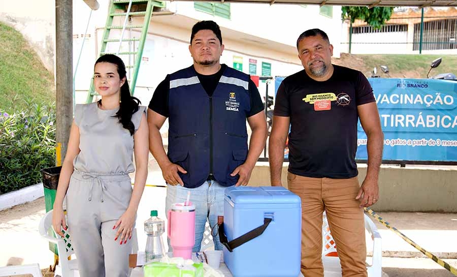 Zoonoses de Rio Branco promove ação de vacinação antirrábica em ponto fixo no bairro Tangará