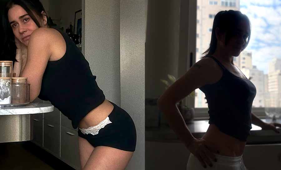 Alessandra Negrini posa de lingerie em novas fotos; veja