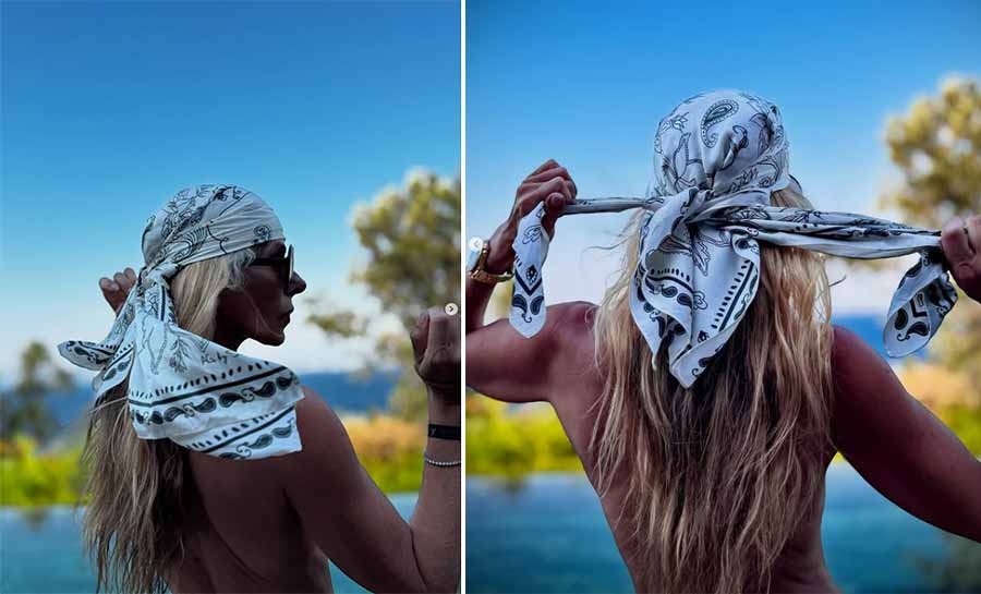 Adriane Galisteu ousa em clique nu à beira-mar na Turquia