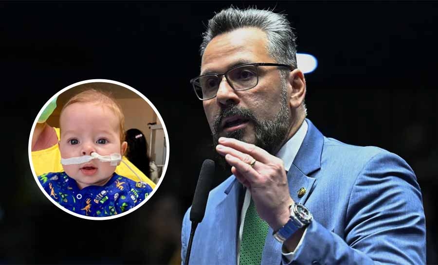 Bebê Calebe recebe alta da UTI e mãe agradece apoio do senador Alan Rick